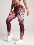 Women's Mandala Kaleidoscope Print High-waisted Yoga Leggings Slimming Tummy Control Fitness Tights For Gym Cycling Sports Sprin