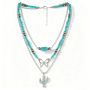 Layered Turquoise Western Necklace