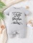 Baby Boys And Girls Casual "hand Picked For Earth By My Grandpa In Heaven" Short Sleeve Romper Jumpsuit Clothes