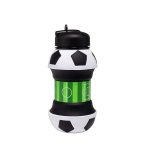Silicone Soccer Ball Collapsable Water Bottle