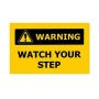 Decor Modern Yellow Watch Your Step Entrance Non-slip Floor Mat -60CM