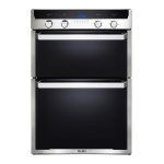 ELBA Elio 60CM Multifunction Electric Double Oven-stainless Steel And Black Glass Finish 02/ELIO 800D