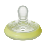 Tommee Tippee Breast-like Soother Night Glow In The Dark Skin-like Texture Symmetrical Orthodontic Design 6-18M Pack Of 2