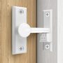 90/180 Degree Barn Door Lock Small Flip Gate Latches Hardware Door Security Sliding Door Latch Lock For Barn Gate Cabinet Bathroom Garden White