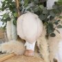 Single Sided Shaped Pillow With Inner Design: Beige Hot Air Balloon In Stock