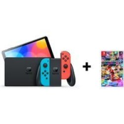 Nintendo Switch Oled Deluxe Bundle Console - With Mario Kart 8