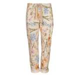 Floral Print Pants - Stone L xl