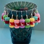 1 Pair Wool Yarn Pendant Earrings Cute Resin Drop Earrings Simple Style Fashion Accessory For Women Choose Your Color