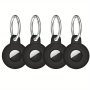 4PCS Compatible With Air Tag Airtags Tracker With Keychain Protective Case Key Ring Item Finders Gps Accessories Black