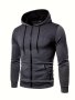 Dot Print Men's Hooded Jacket Casual Long Sleeve Hoodies With Zipper Gym Sports Hooded Coat For Spring Fall