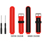 Kd Silicone Strap Garmin Forerunner 220 230 235 630 620 735 Red & Black