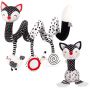 Crib Spiral Activity Toy Rattles Pram & Cot Toys For Babies 2PCS Set