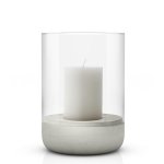 Candle Holder Concrete & Glass - Large