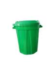 Smte Refuse Bin Round Dust Bin 95L Green With Keychain