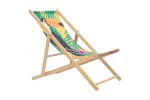 Wooden Beach Chair - Sunset Parrots