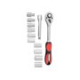 Tork Craft Socket & Ratchet Set 12 PC 10 22 Mm 1/2' Drive 12 Crv 12 Point TC75012