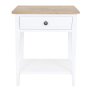 Hampton 1 Drawer Bedside Table White/ash Grey Top