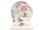 Baby Pink Paperplate Set 40