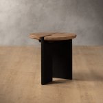 Whitmore Side Table Driftwood & Black