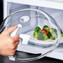 1PC Microwave Splash Cover Transparent Microwave Food Cover Anti Sputtering Oil Cover Reusable Airtight Food Cover Kitchen Heat Resistant Lid