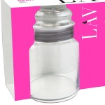 24 Piece 635ML Grey Glass Jar