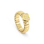 Extension Ring In Yellow Gold Pvd With Heart