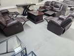 Brand New 5 Action 321 Air Leather Recliner Lounge Suite