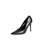 Justfab Women's Closed Toe Pointed Toe Kitten Heels Slip-on Pumps Backless Fashion Dress Shoes For Women Naomi 9 Black