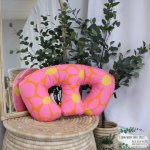 Twins Feeding Pillow Cover And Inner Pink Flower