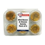 Frozen MINI Bacon & Cheese Quiche Pack Of 6