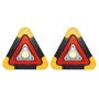 2 Pieces Of Multifunctional Emergency Triangle Safety Warning Work-lights Set