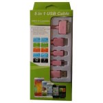 MicroWorld USB Cable 5 In 1 Pink
