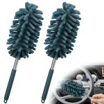 2 Pcs Car Interior Duster With Extension Pole Microfiber Car Dusters With Bendable Head Cars Duster Exterior&interior Scratch Fr