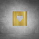 Heart Sign - Brushed Brass