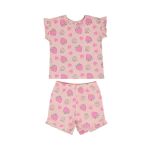 Girls Strawberry Printed Frilled Sleeve Play Set