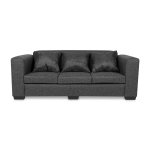New Moscow Dark Grey 3 Piece Fabric Lounge Suite