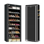 Zs - 9 Tier Fabric Shoe Cabinet - Blue