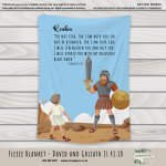 Personalised Fleece Blanket David And Goliath Isaiah 41:10 Bible Verse