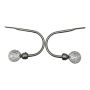 Curtain Tiebacks Matt Silver Crystal