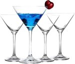 Crystal Martini Cocktail Glasses 9 Ounce Set Of 24 Premium Strong Lead-free Clear - Smartware