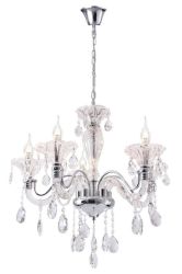 Bright Star Lighting Polished Chrome Chandelier With Crystals