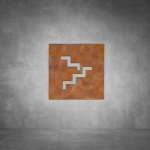 Staircase Sign - Rust - Powder Coated Aluminum
