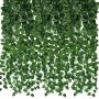 24 Pack 50.41METER Artificial Ivy Greenery Garland Fake Vines Hanging Plants Backdrop For Room Bedroom Wall Decor Green Leaves For Jungle Theme Party Wedding