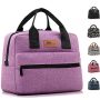 Homespon Insulated Lunch Bag For Women Men Lunch Box Cooler Lunch Tote For Work Picnic Purple