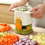 Manual Vegetable Chopper 1 Pack - Durable Plastic Fruit & Veggie Dicer For Hotel commercial Use - Ideal For Potatoes Onions Carr