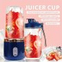 A Set Of 13.4OZ Double Cups Portable Small Rechargeable Juice Cups Home Multi-functional Juice Cups