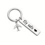 Pilot Gift Fly Safe Keychain Traveling Key Ring Gifts For Boyfriend Husband Mom Dad Girlfriend Wife Family Members