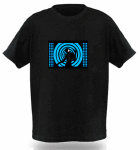 El Panel Tshirts: Sound Activated Light Up Tshirt Dj Blue