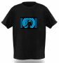 El Panel Tshirts: Sound Activated Light Up Tshirt Dj Blue