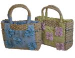 Fino 2 Piece Straw Woven Beach Bag